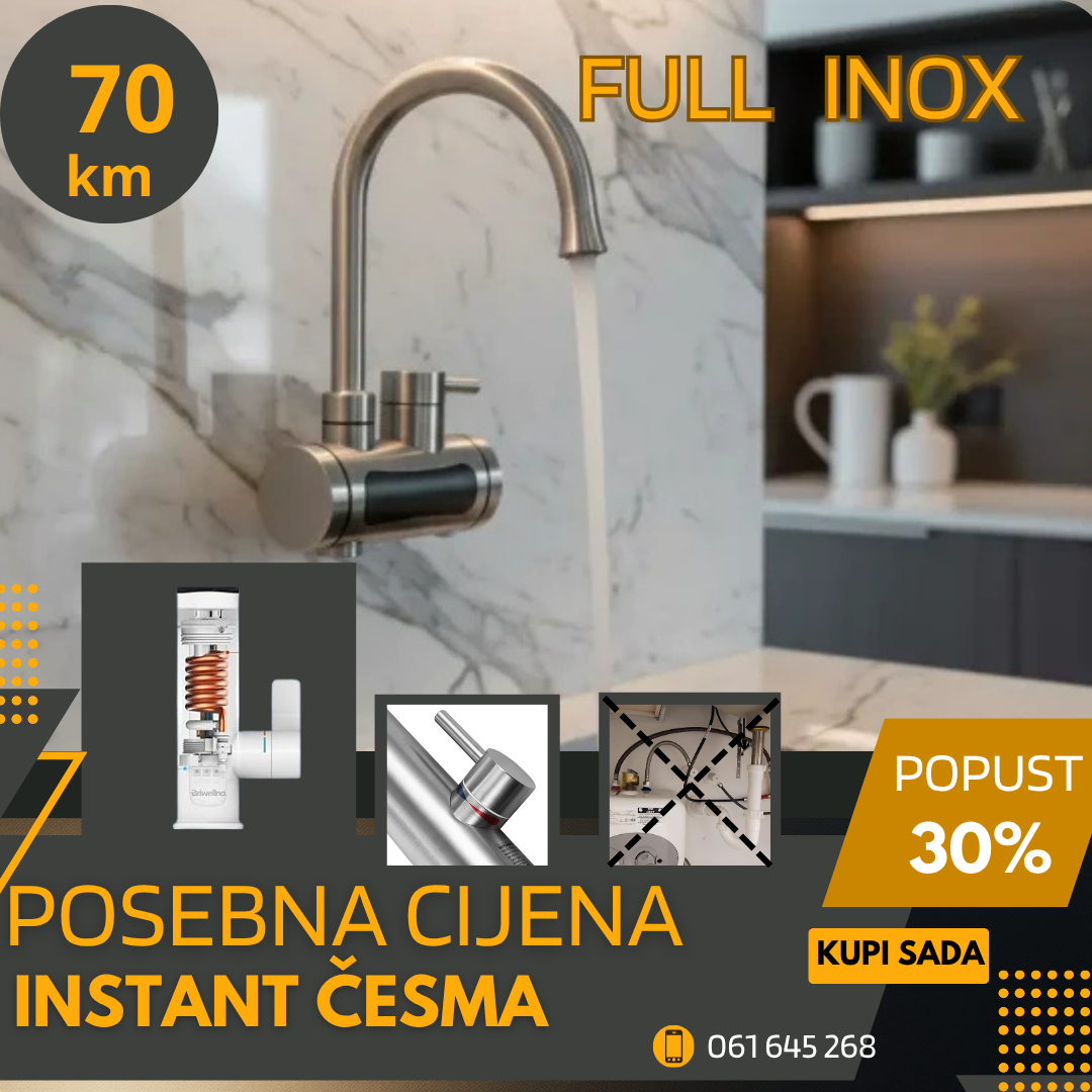 Full Inox Elektična Česma Zidna