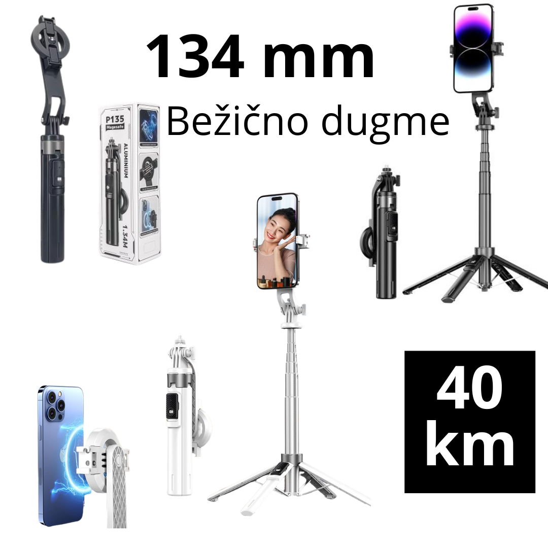 Teleskopski držač za telefon sa bežičnim dugmetom