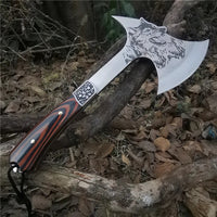 NordicForge™ Viking Sjekira – Masivna Outdoor Sjekira s Graviranom Oštricom
