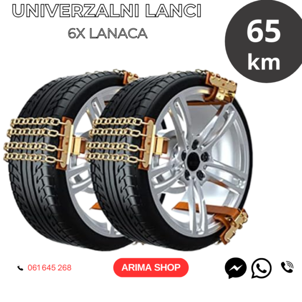 Univerzalni lanci za snjeg - Brza montaža i sigurna vožnja
