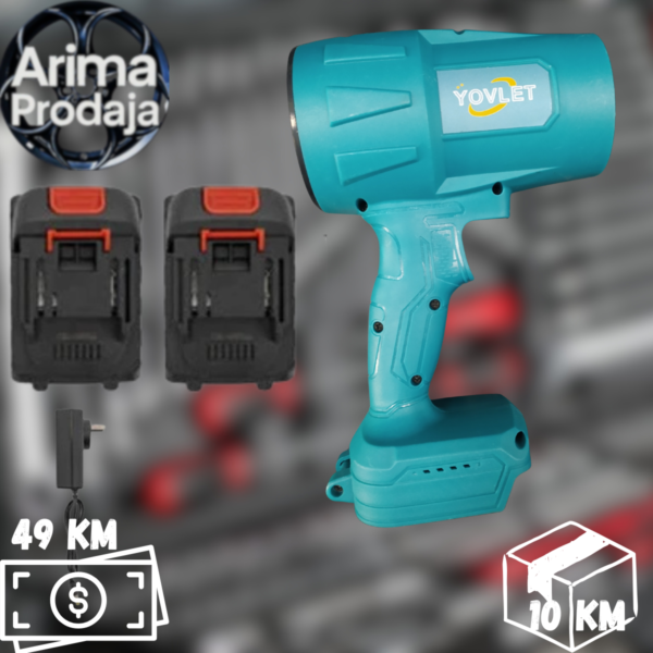Aku puhač zraka s 2 baterije – Bežični čistač za prašinu, lišće i radionicu