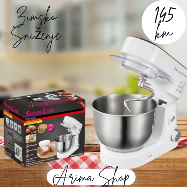 2-2-1.png SILVER LOVE Profesionalni Kuhinjski Mikser – 2800W, 6L