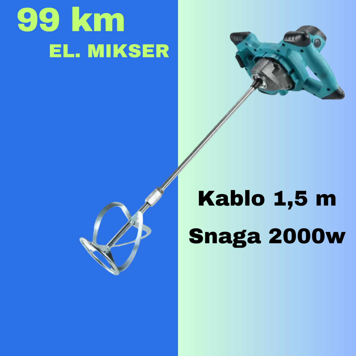2-6.png Profesionalni električni mikser 2000W – građevinski mješač sa spiralnom miješalicom