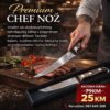 Premium Chef Nož s Drvenom Drškom – Kuhinjski Nož od Nehrđajućeg Čelika | Luksuzna Serija