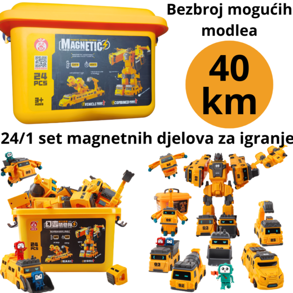 24 Pcs igračka magnet Transformer