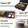 Silver Love Panini Grill SC-5502 2200W | Električni Kontaktni Gril 180° | Toster & Roštilj