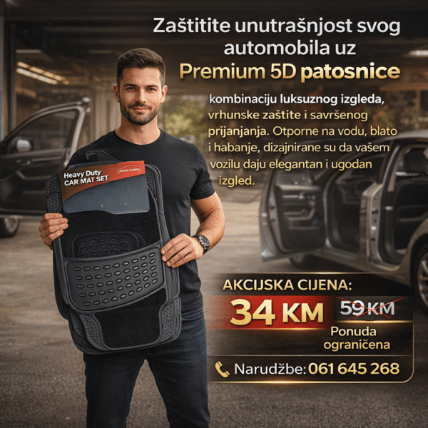 Premium 5D Auto Patosnice – Luksuzna Zaštita Enterijera Vozila