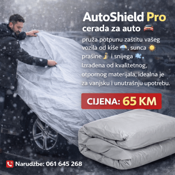 AutoShield Pro | Univerzalna Zaštitna Cerada za Automobil – Potpuna Zaštita od Kiše, Sunca i Prašine