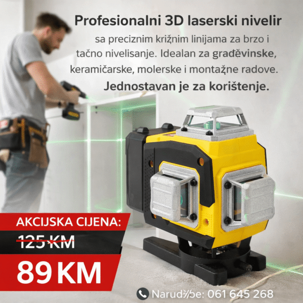 Profesionalni laserski nivelir – savršena preciznost za svaki posao