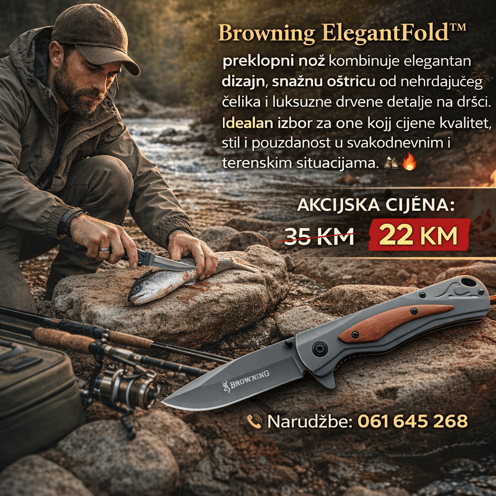 Browning ElegantFold – Preklopni Nož od Nehrđajućeg Čelika sa Drvenim Detaljima