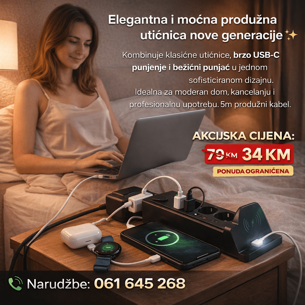 ChatGPT-Image-31.-sij-2026.-23_07_22.png PowerLux EliteCharge Pro 🔋 | Pametna Produžna Utičnica sa USB-C, Brzim Punjenjem i Bežičnim Punjačem