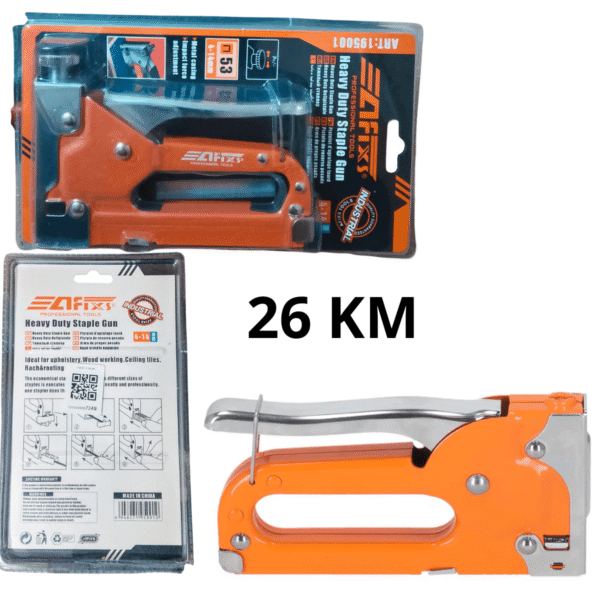 AFIXS Heavy Duty Heftarica za Tapaciranje 4-14mm | Metalna Pištolj Heftarica sa Podesivom Snagom Udara