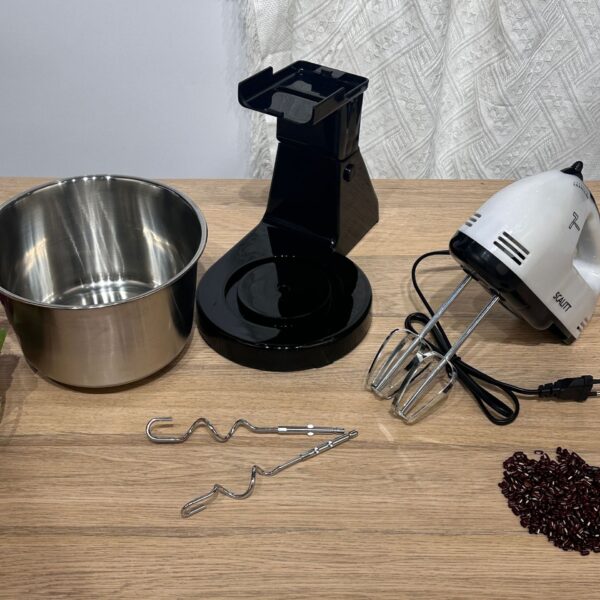 H25ff46b5ab244aecbd93725f671e89ae0.jpg SCALITT Super 7 Brzina Mikser sa Posudom 300W – Rotirajuća Inox Posuda + 2 Nastavka