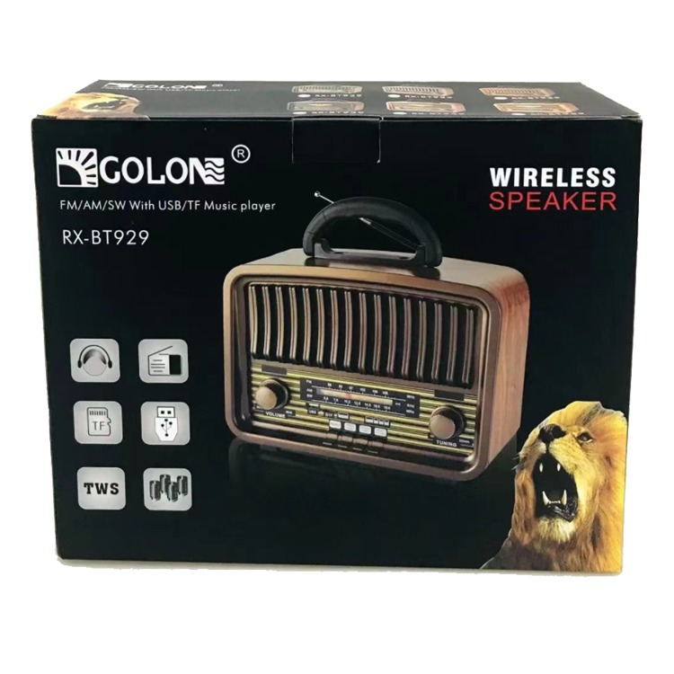 GOLON RX-BT929™ Retro Premium Bluetooth Zvučnik & FM/AM/SW Radio – Luksuzni Bežični Audio Sistem