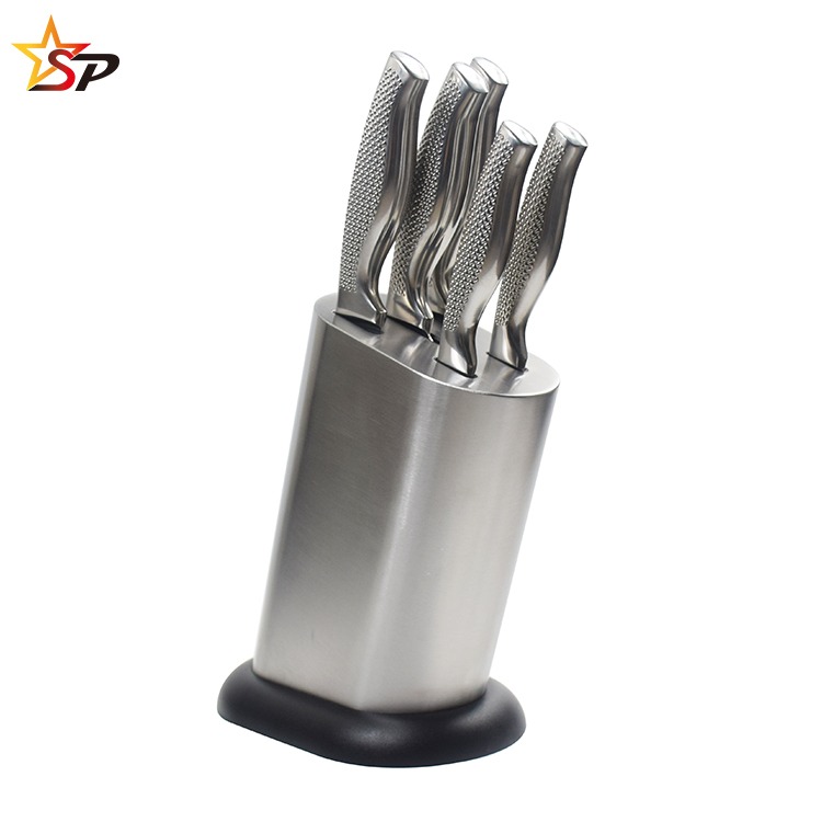 Inox Premium Set Noževa sa Elegantnim Stalkom – Profesionalni Kuhinjski Set