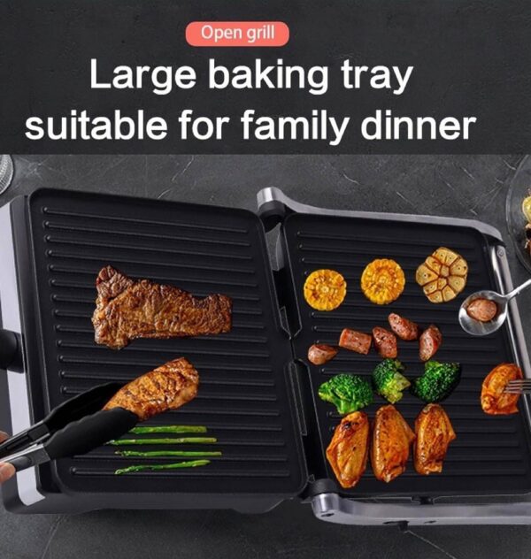 Silver Love Panini Grill SC-5502 2200W | Električni Kontaktni Gril 180° | Toster & Roštilj