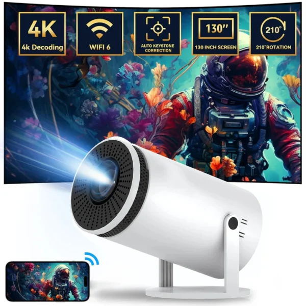 detail-01.webp Mini Smart Projektor za Kućno Kino – Full HD LED Projektor | Idealan za Filmove i Serije