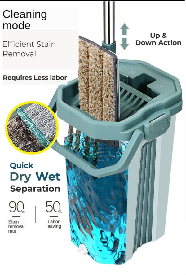 AquaClean Pro™ Mop Set sa Kantom i Automatskim Cijeđenjem 💦 360° Rotirajući Podni Čistač